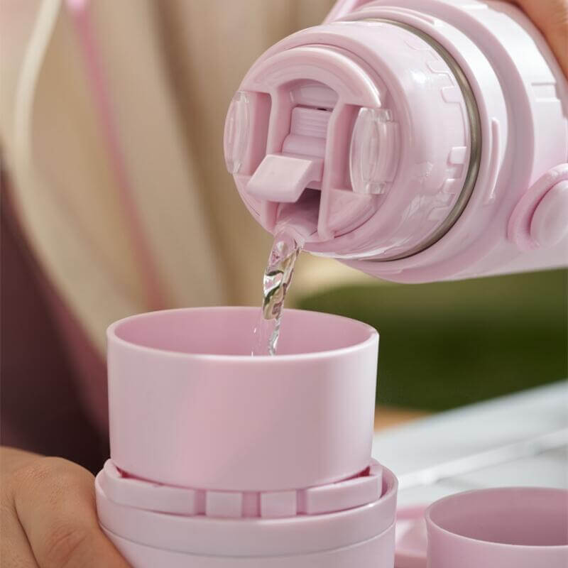 Starbucks China 2024 spring walk series Double lids Sakura stainless steel cup 650ml loveinstarbucks loveinstarbucks