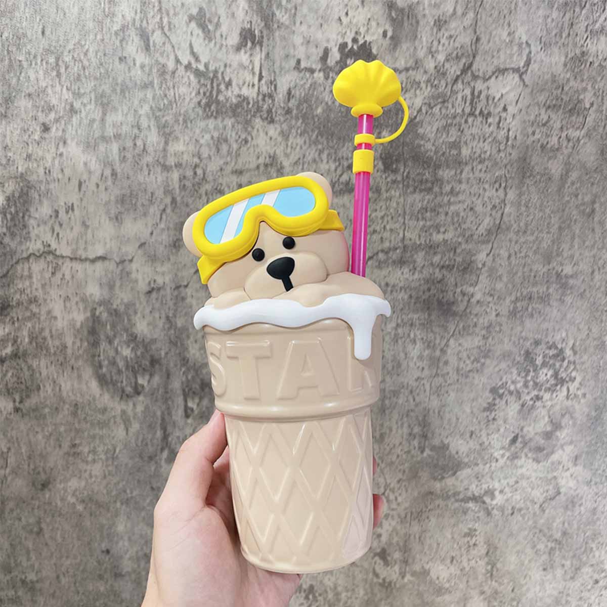 Starbucks China 2021 Colorful jungle Thermos Ice cream mug with straw 435ml Starbucks loveinstarbucks