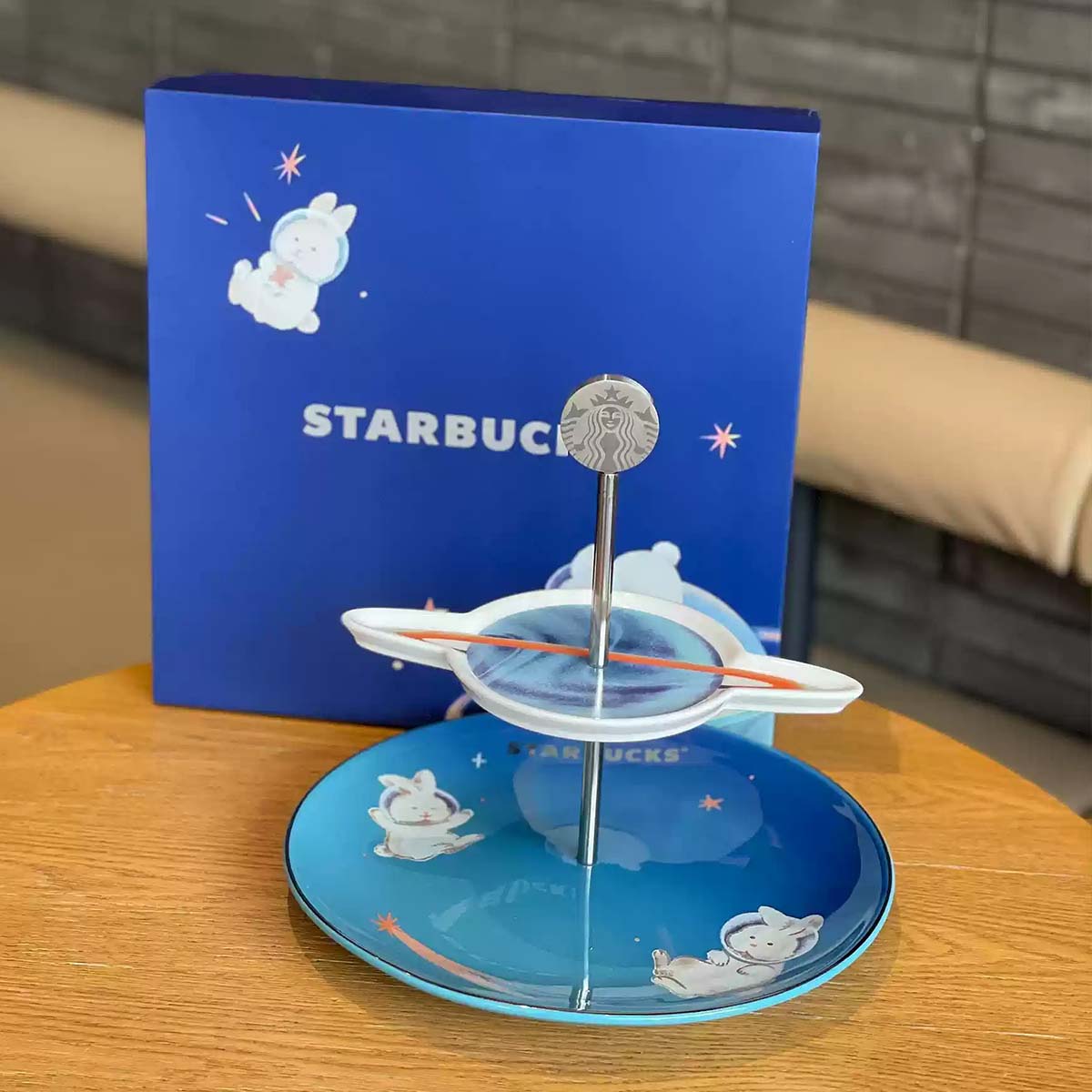 Starbucks China 2024 Autumn Reunion Under the Full Moon Double layer ceramic plate Starbucks loveinstarbucks
