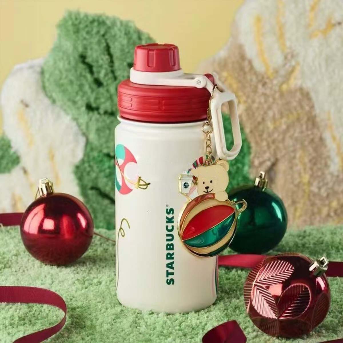 Starbucks China 2024 Christmas cute Winter Color ball stainless steel cup 425ml Starbucks loveinstarbucks