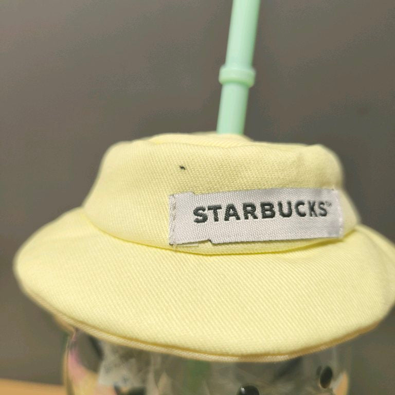 Slightly Defective Starbucks Thailand Yellow Hat Small Glass Cup