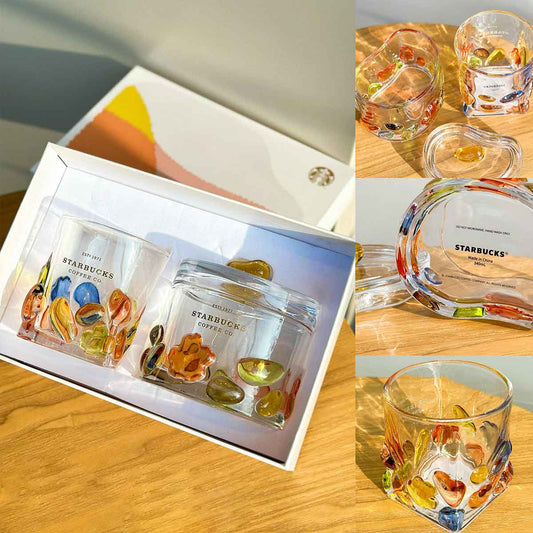 Starbucks tumbler China 2023 Natural series Stained glass water glass and storage jar 360ml Starbucks loveinstarbucks