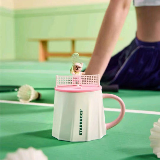 Starbucks China 2024 Badminton Series white pink mug Starbucks loveinstarbucks