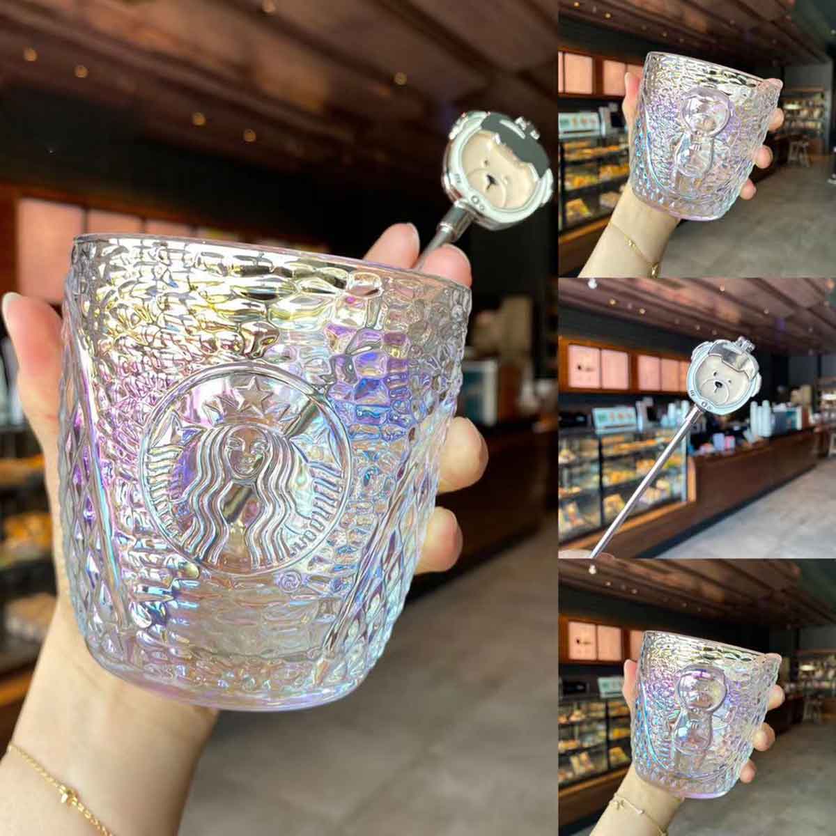 Starbucks China 2021 Environmentalism Aerospace Bear glass 330ml Starbucks loveinstarbucks