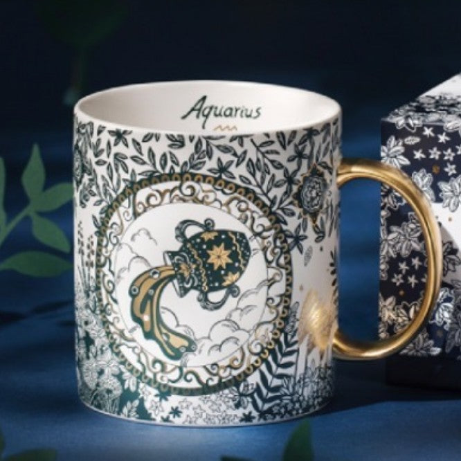 Starbucks Taiwan 2026 Zodiac Mug Aquarius Pisces Mug
