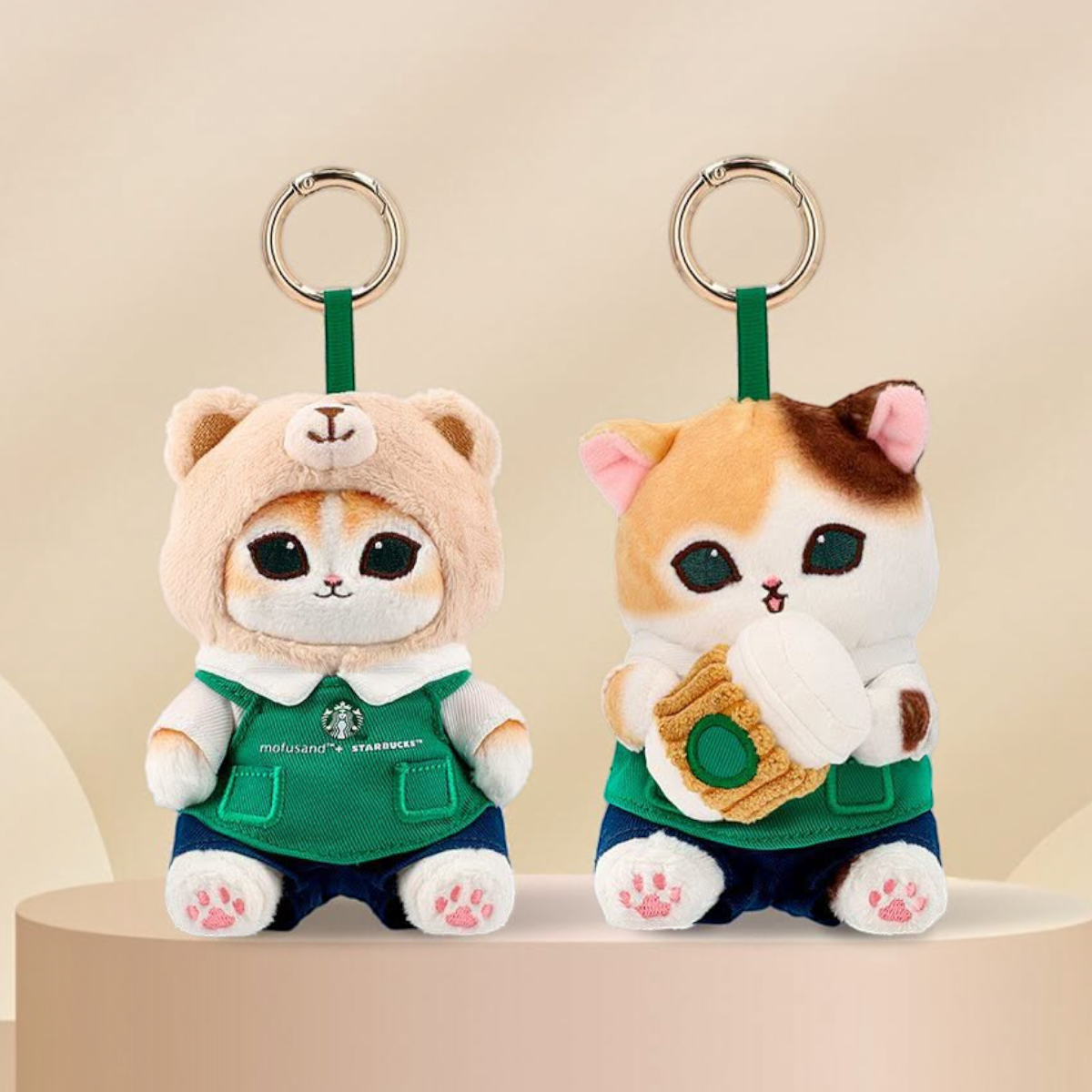 Starbucks Singapore 2026 MOFUSAND series Cat plush keychain