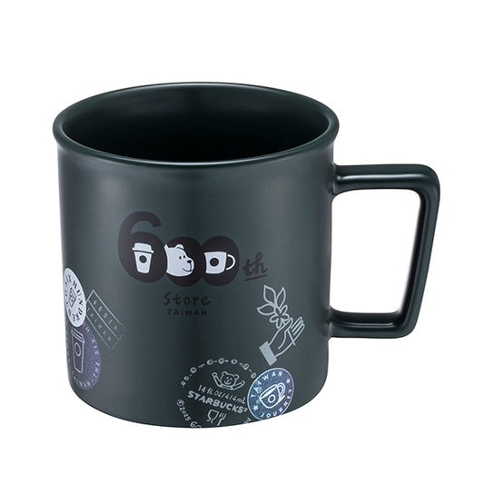 Starbucks Taiwan 2026 year 600 Stores Series Black Mug 414ml