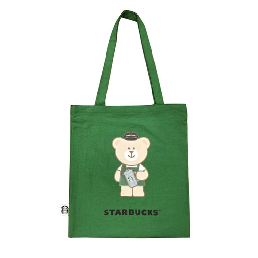 Starbucks Taiwan 2026 year 600 Stores Series Green Apron Bear Bag