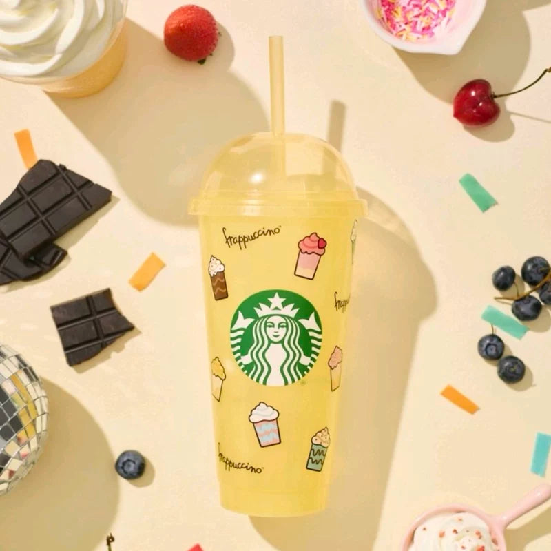 Starbucks China 2025 Summer Frappuccino Party Series Plastic Suit Cup 775ml 27.28oz