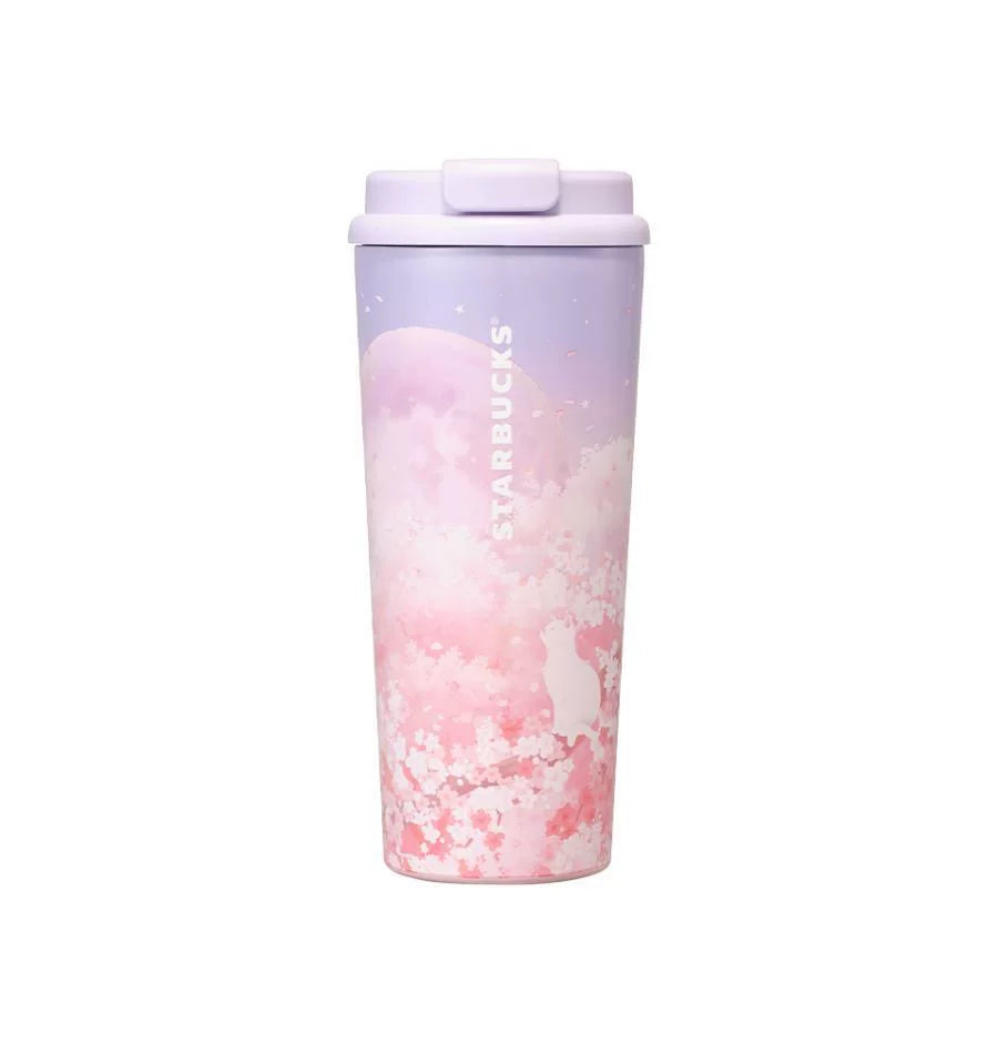 Starbucks Korea 2026 Cherry Blossom Series Purple Pink Cherry Blossom Stainless Steel Cup 473ml 16.65oz