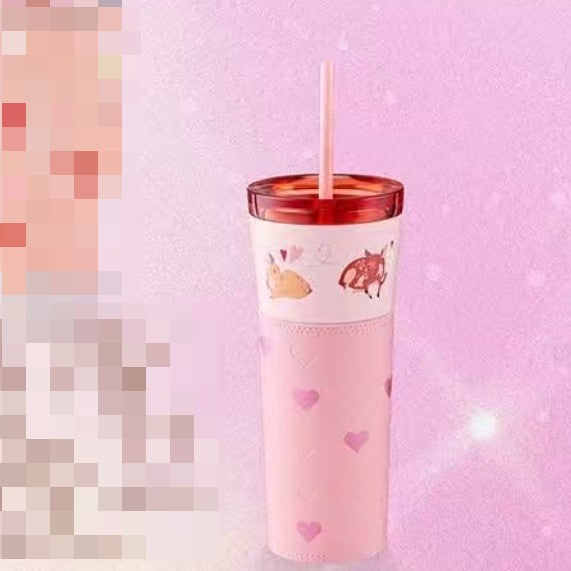 Starbucks Thailand 2026 Valentine's Day series Stainless Steel Vday Pink Cold straw Cup 20 oz