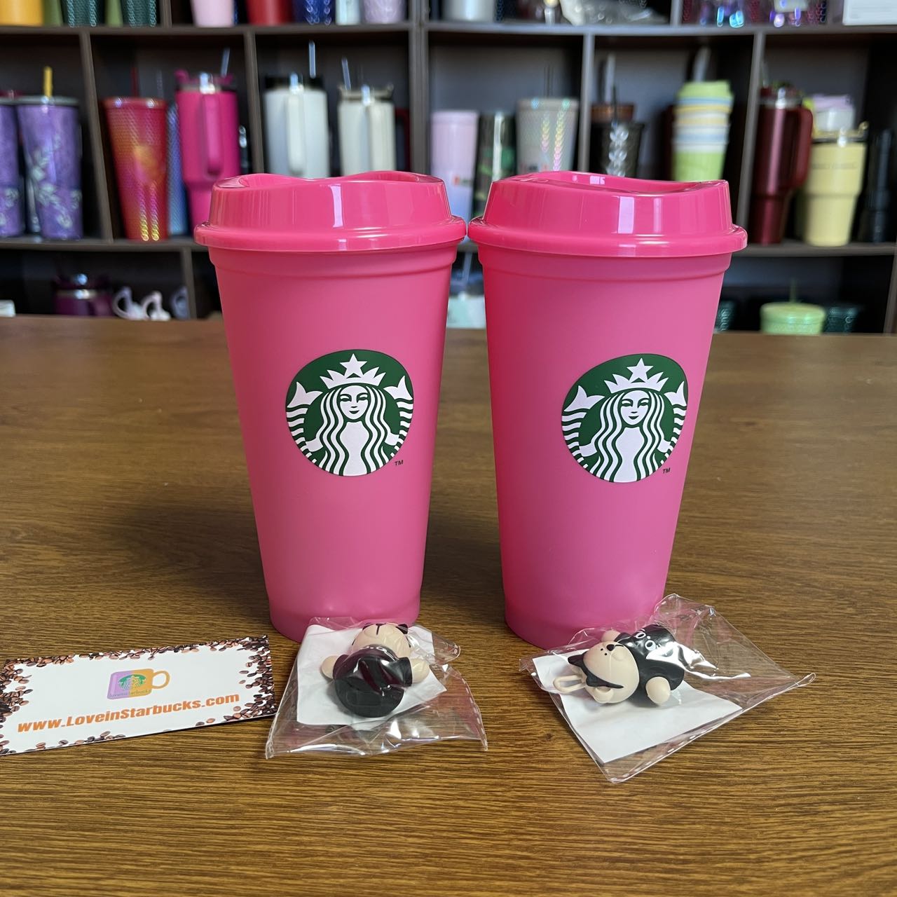Starbucks Japan pink reusable plastic cup coming with stopper loveinstarbucks loveinstarbucks
