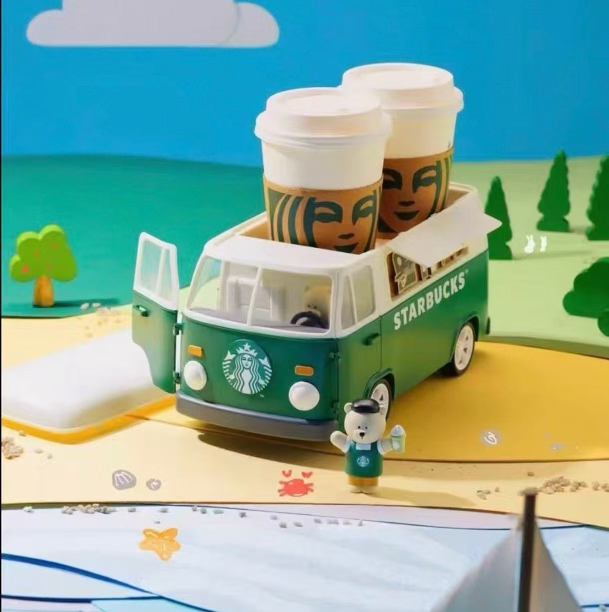Starbucks 2026 coffee bus style ornaments - without cup