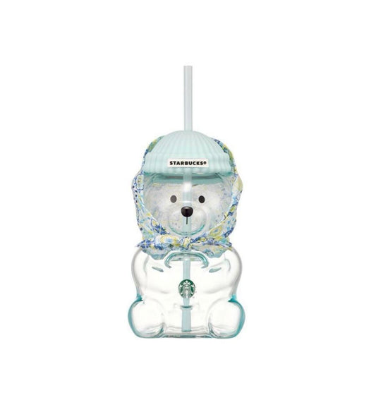 pre-order Starbucks Korea Summer 2026 Mediterranean-Style Series Bearista Bear Glass Straw Cup 591ml 20.8oz-read details before order