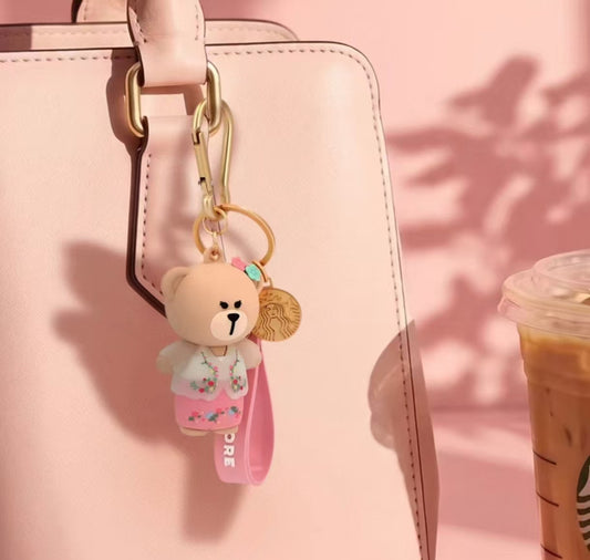 Starbucks Singapore 2026 Nyonya Brown Bear Keychain