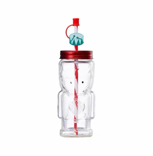 Starbucks Korea Red Straw Soldier Glass