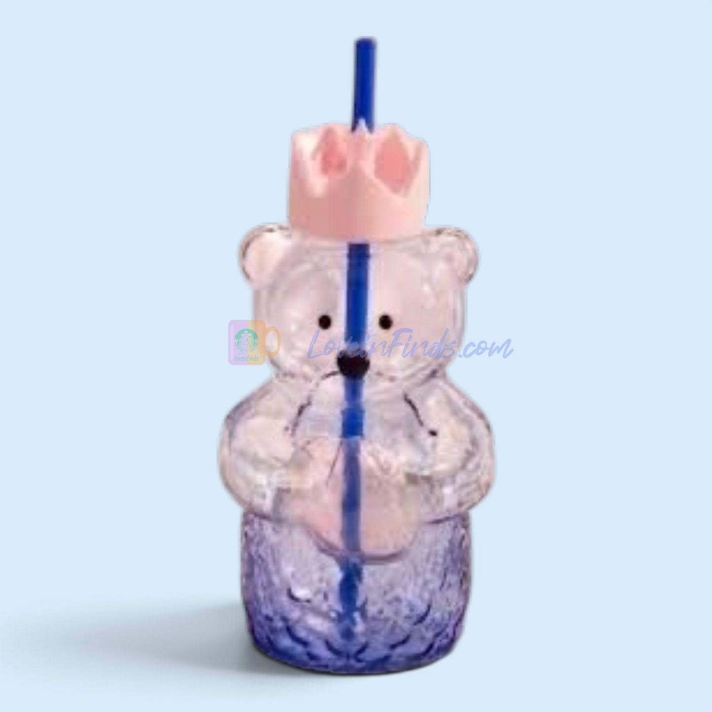 pre-order Starbucks 2026 Pink Crown Bearista bear glass 591ml