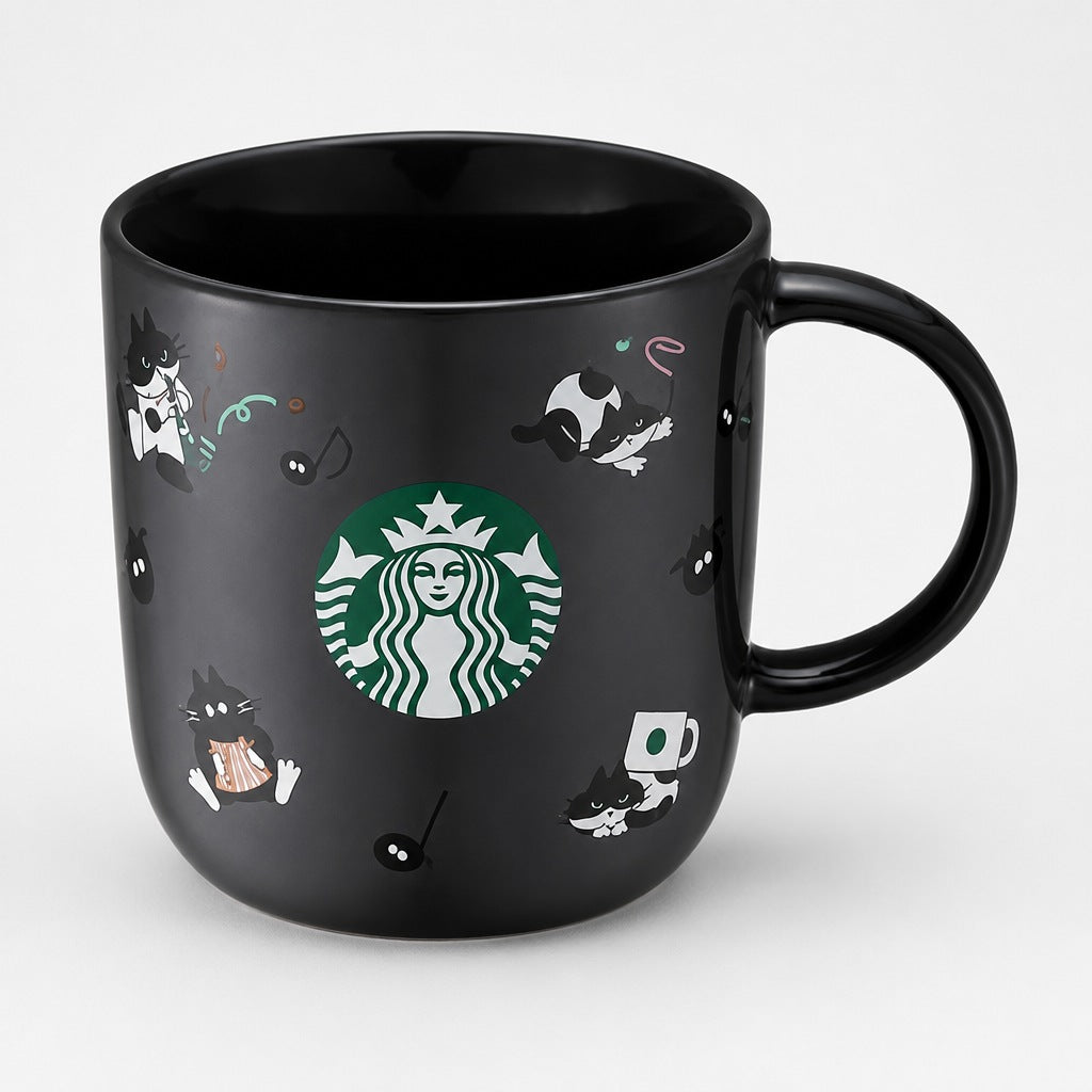 Starbucks Taiwan 2026 Halloween Series Black Cat Band Mug 414ml 14.57oz