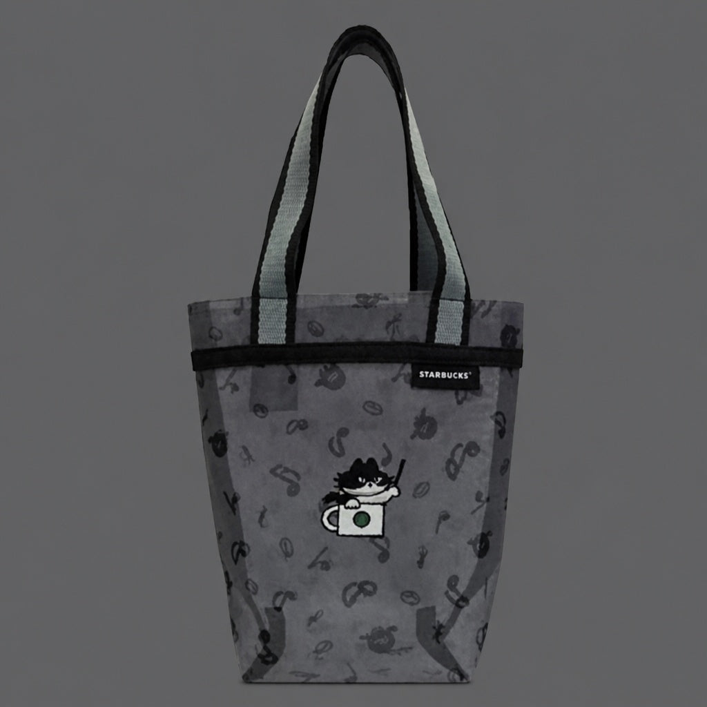 Starbucks Taiwan 2026 Halloween Series Black Cat Spirit Mesh Tumbler Bag