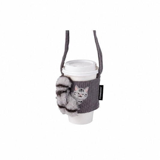 Starbucks Taiwan 2026 Halloween Series Tabby Cat Tail Convenient Single-Cup Carrier Bag