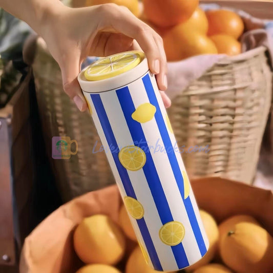 Starbucks China 2025 Fruit Romance series blue white Stainless steel cup  455ml