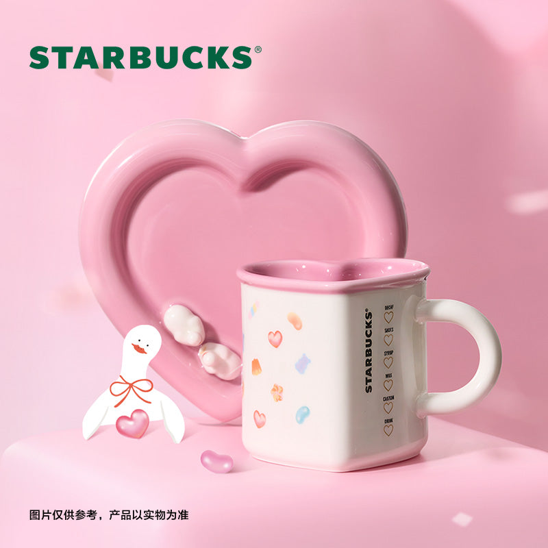 Starbucks China 2026 Pupu Duck Valentine's Day online series mug and plate set