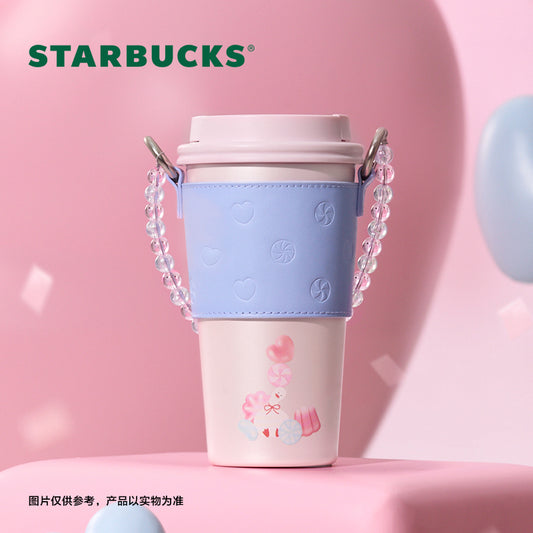 Starbucks China 2026 Pupu Duck Valentine's Day online series push lid stainless steel tabletop cup (with cup cover) 430ml 15.13oz