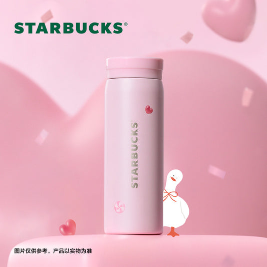 Starbucks China 2026 Pupu Duck Valentine's Day online series stainless steel thermos cup 280ml 9.85oz