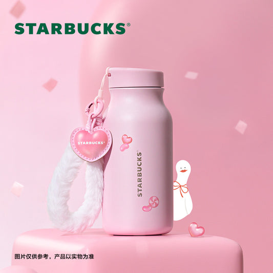 Starbucks China 2026 Pupu Duck Valentine's Day online series stainless steel thermos cup (with pendant) 420ml 14.78oz