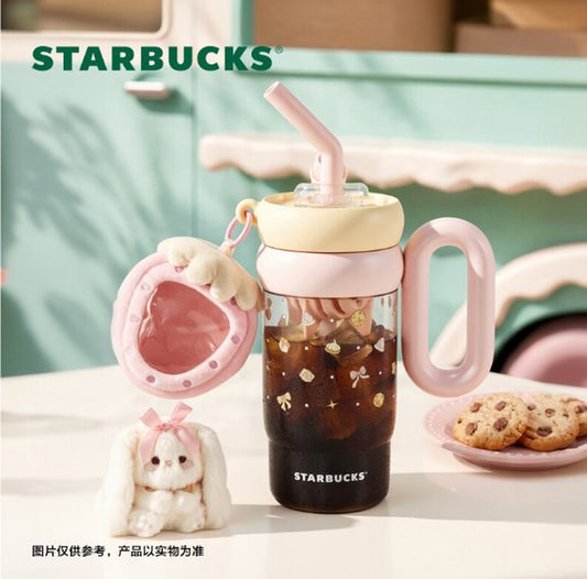 Starbucks China Summer 2026 Dessert Party Series Plastic Straw Cup with Pendant 960ml