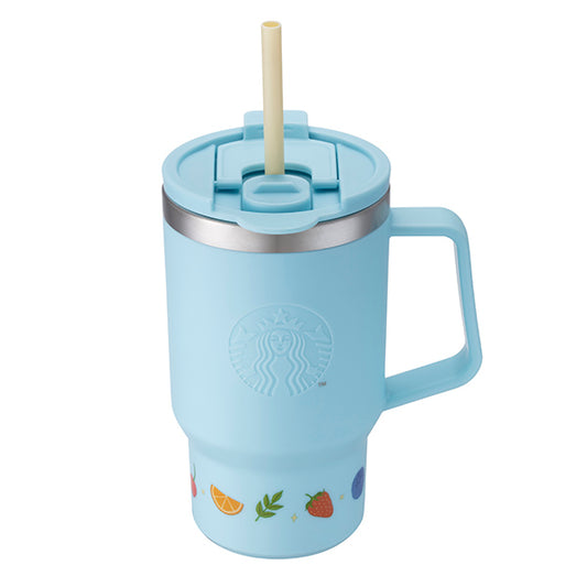 Starbucks Taiwan 2026 Summer season2 series Fruit Stainless Steel Straw Handle Cup
