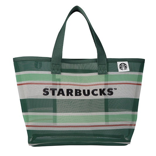 Starbucks Taiwan 2026 Summer season2 series striped mesh bag