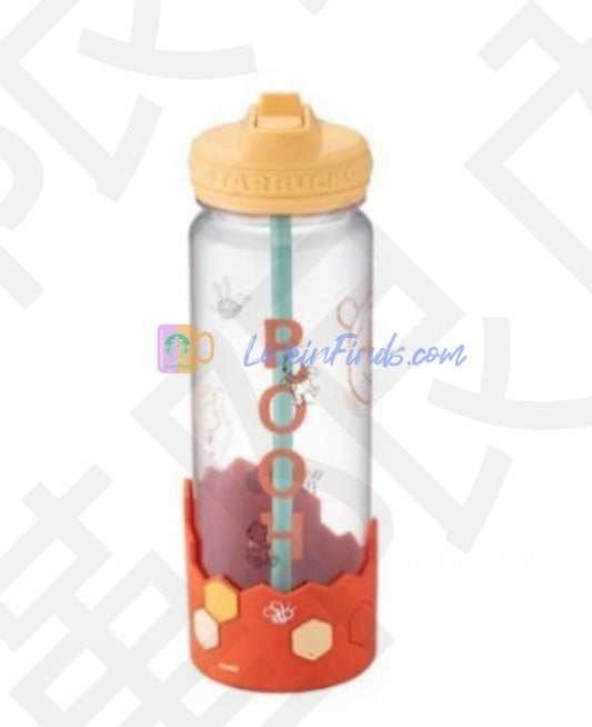 Starbucks Taiwan 2026 Winnie the Pooh Series Silicone Sleeve Cold Water Bottle 710ml 24.99oz