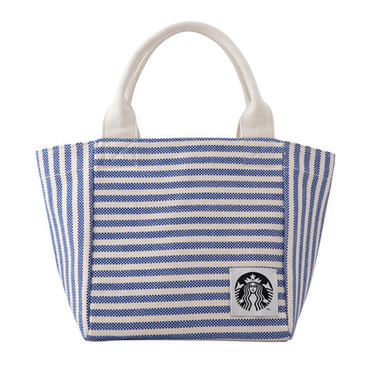 Starbucks Taiwan 2026 summer1 season series Blue Goddess Striped Tote Bag