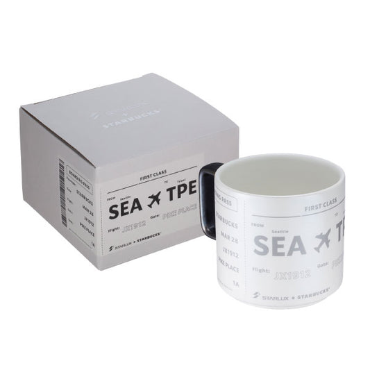 Starbucks Taiwan 2026 x STARLUX White Boarding Pass Mug