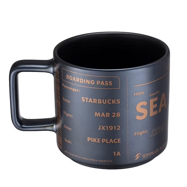 Starbucks Taiwan 2026 x STARLUX black ID mug