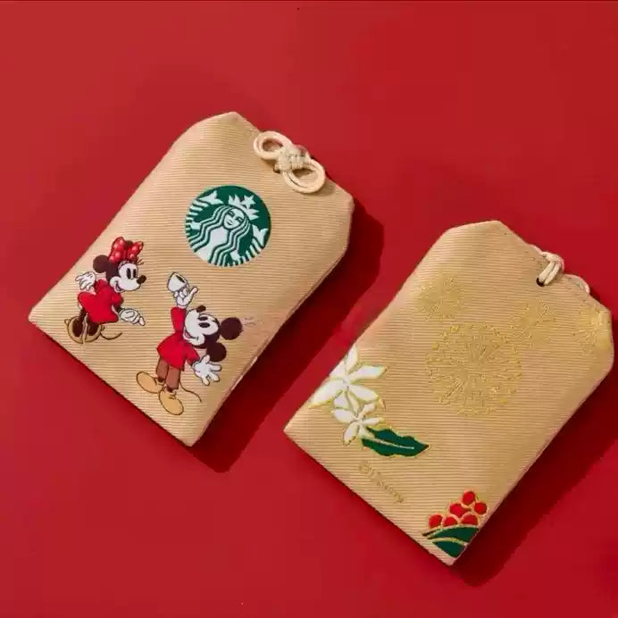 Starbucks China and Disney co-brand Storage bag and red money envelope without gift card Starbucks loveinstarbucks
