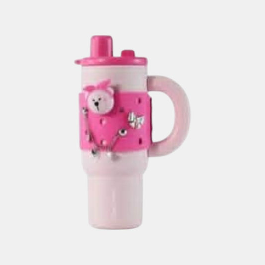 Starbucks Shanghai 2026 New Character Series Stainless Steel Double Drinking Cup with Pink Hanging Cup Cover 1170ml