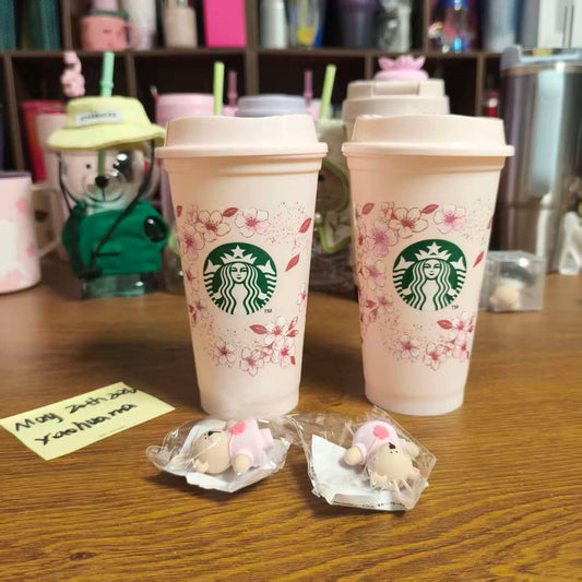 2 set Starbucks Japan reusable Cup coming with stopper