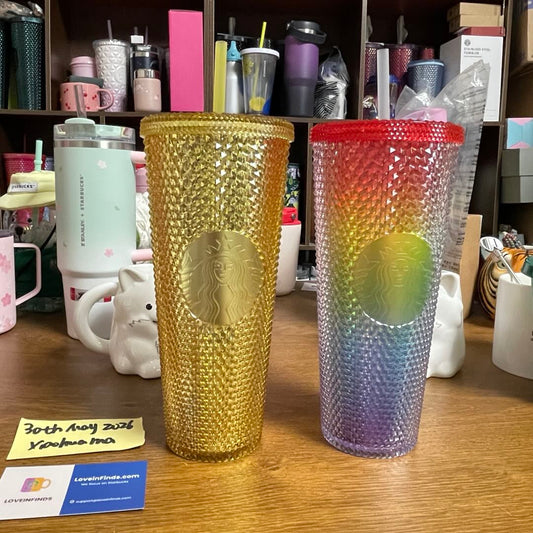 On sale 2pcs Starbucks China studded cup 710ml