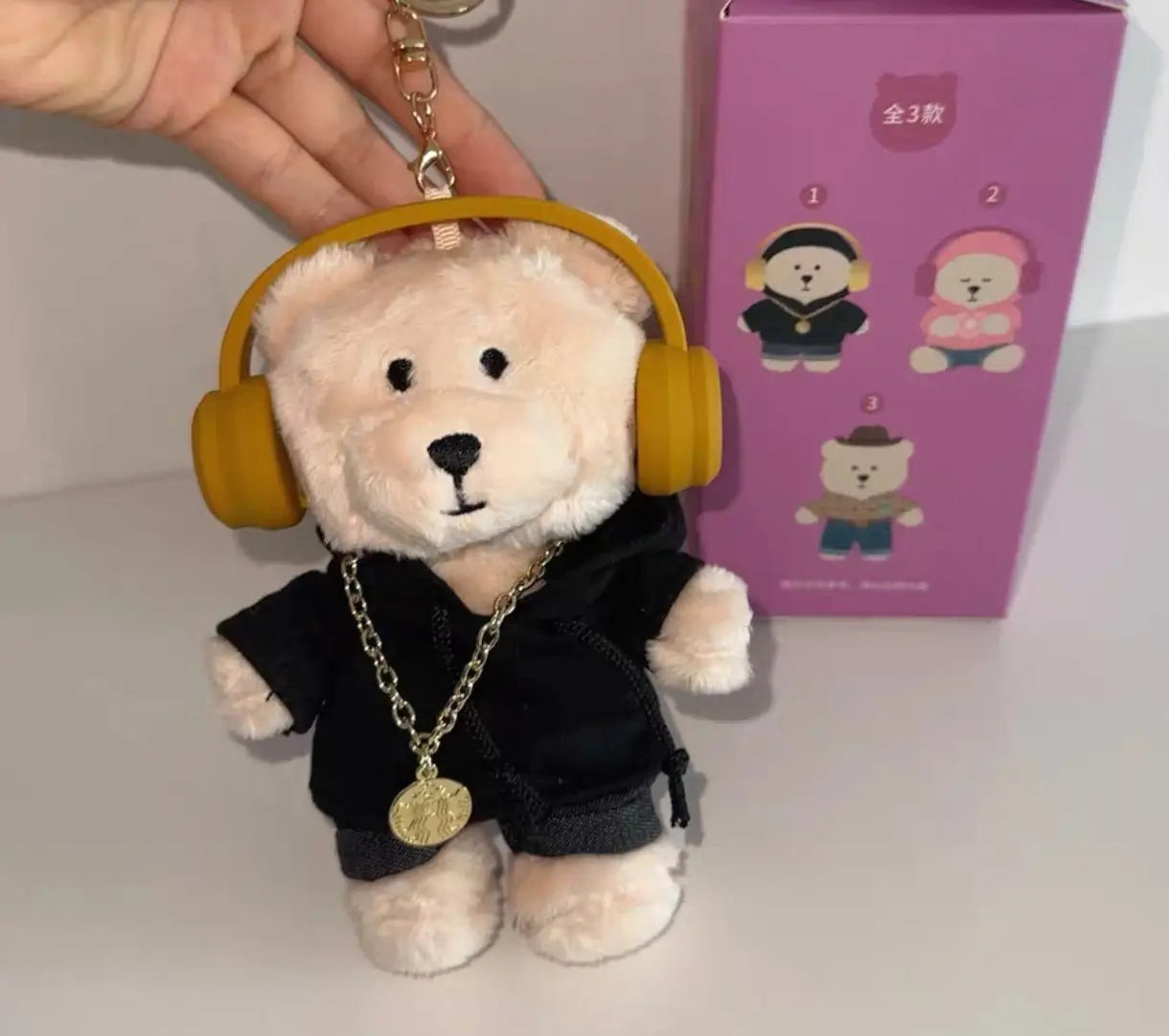 Starbucks China 2026 Yellow Headphones Bearista Pendant - box opened