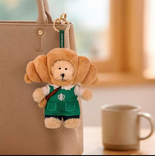 Starbucks Singapore 2026 Croissant Bearista Keychain