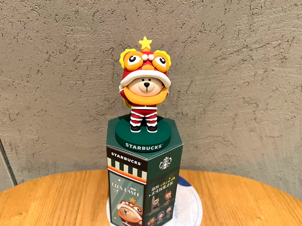 Starbucks China Lingnan Cute Bear Cultural Blind Box Ornament - unbox and confirmed