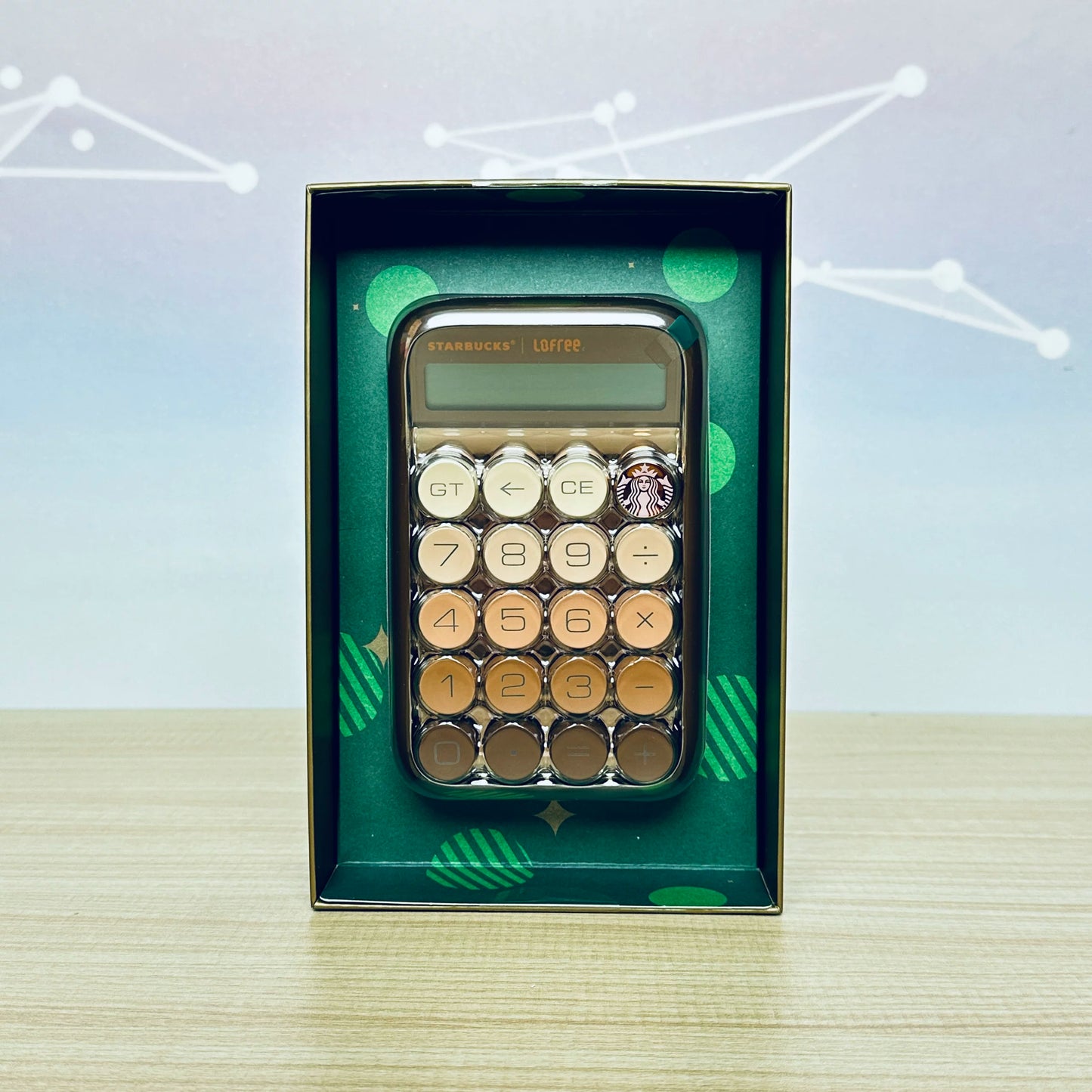 Starbucks Lofree co-branded coffee gold calculator