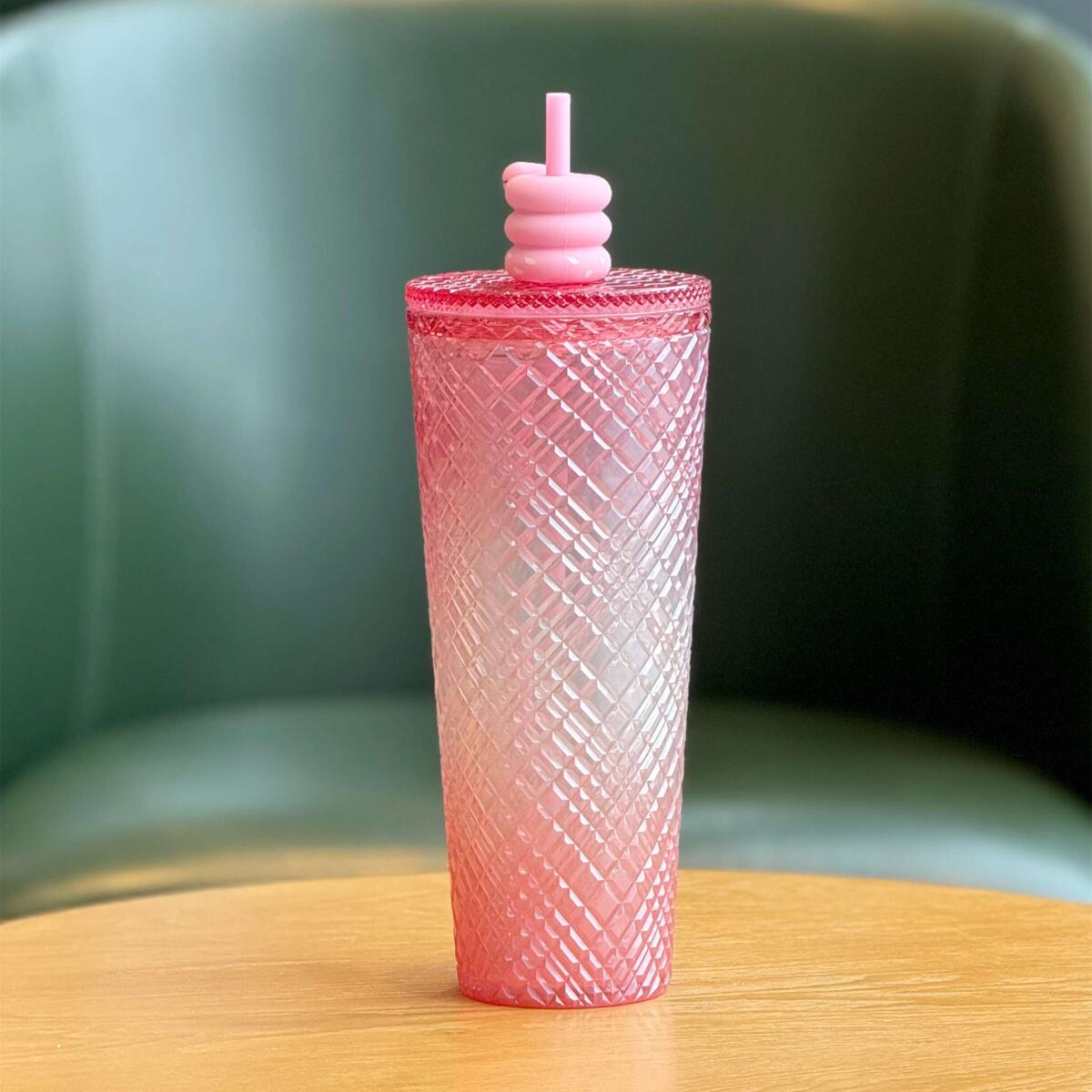 Starbucks China 2025 snake new year pink jeweled straw cup 24oz Starbucks loveinstarbucks