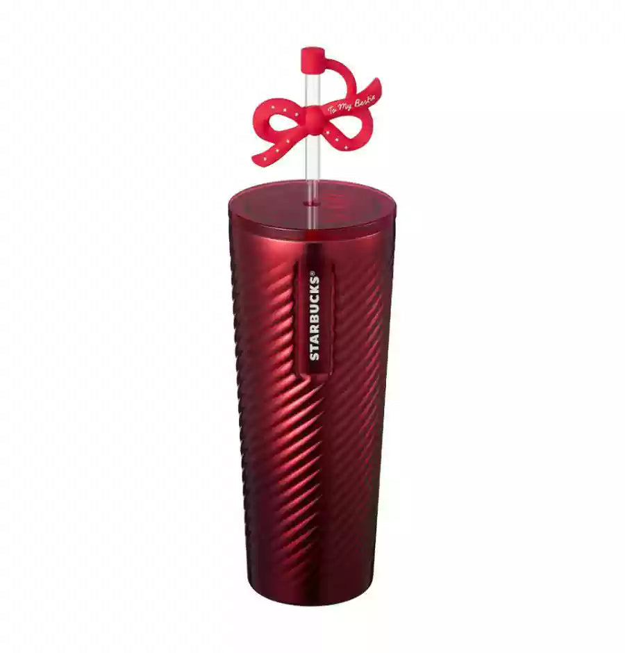 Starbucks Korea 2024 Christmas Season1 red Stainless steel straw cup 473ml Starbucks loveinstarbucks
