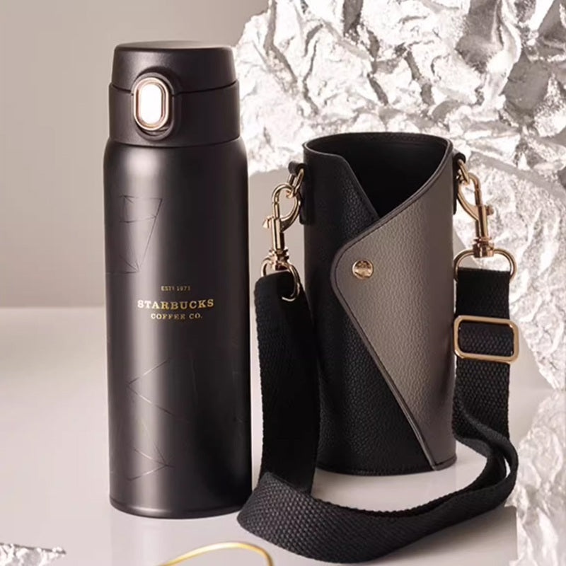 Starbucks Tumblers China 2023 online Coffee Treasure series Flowing gold stainless steel cup with cup sleeve 450ml loveinstarbucks loveinstarbucks