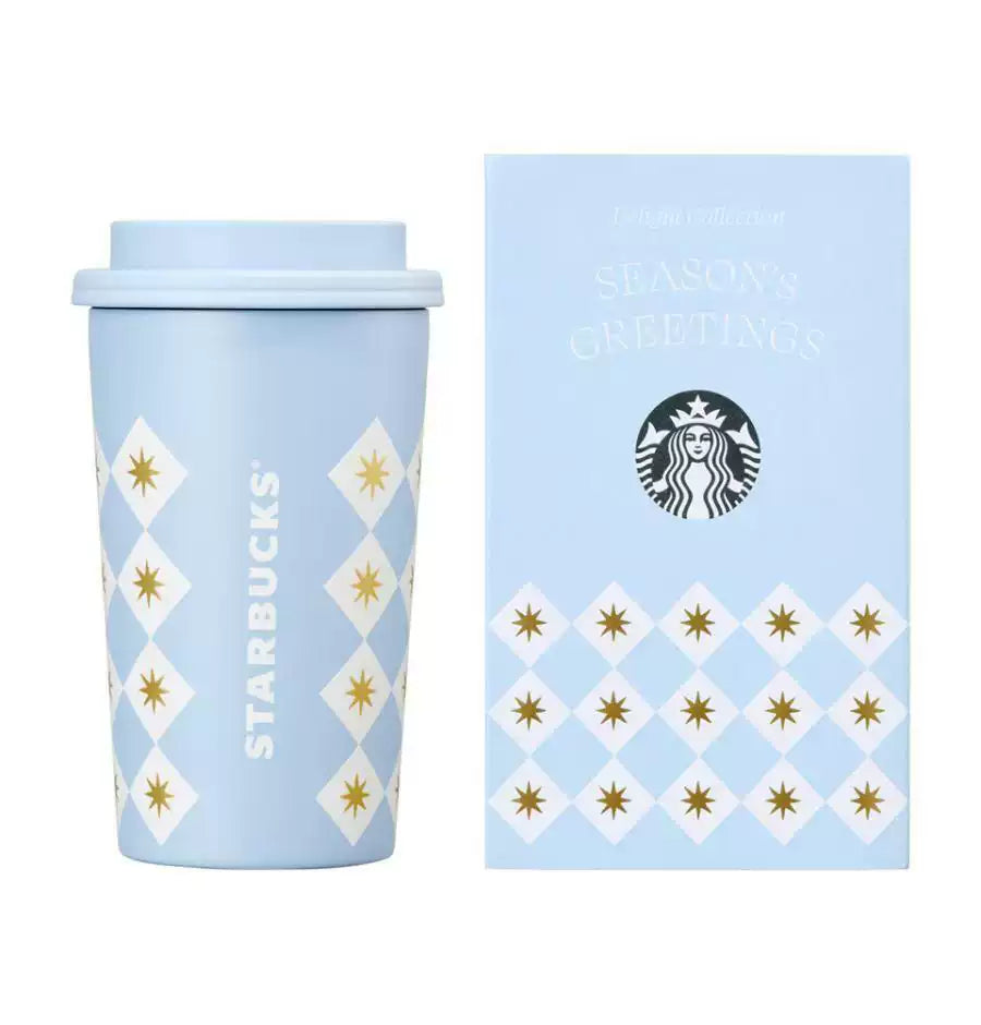 Starbucks Korea 2024 Christmas Season2 Blue Stainless steel cup 355ml loveinstarbucks loveinstarbucks