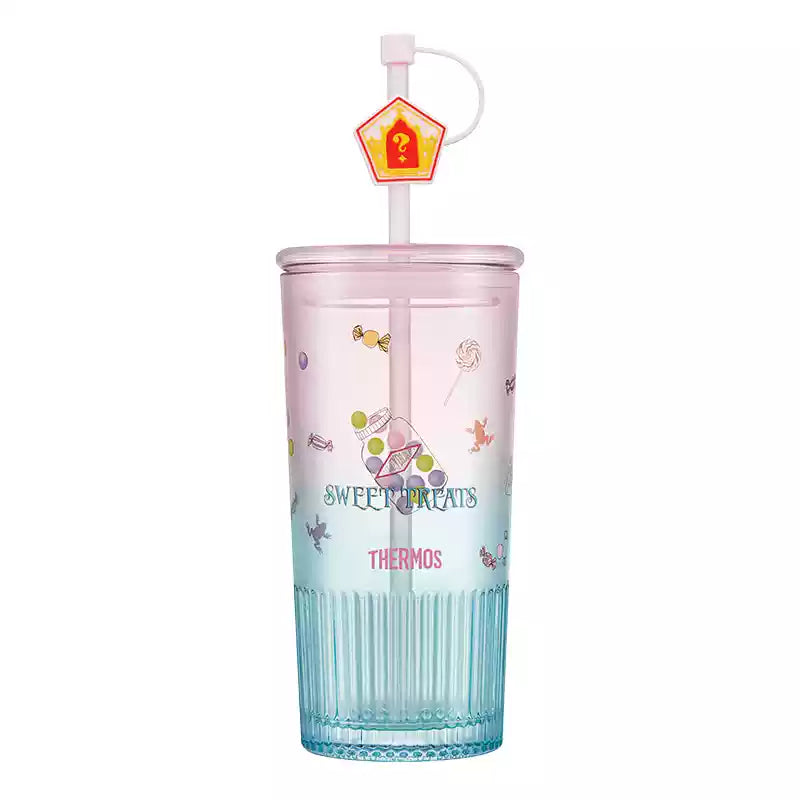 Thermos and Harry Potter collaboration 2024 Summer blue pink glass 565ml Thermos loveinstarbucks