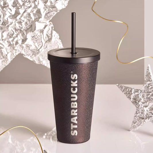 Starbucks Tumblers China 2023 online Coffee Treasure series Flowing gold stainless steel straw cup 550ml loveinstarbucks loveinstarbucks